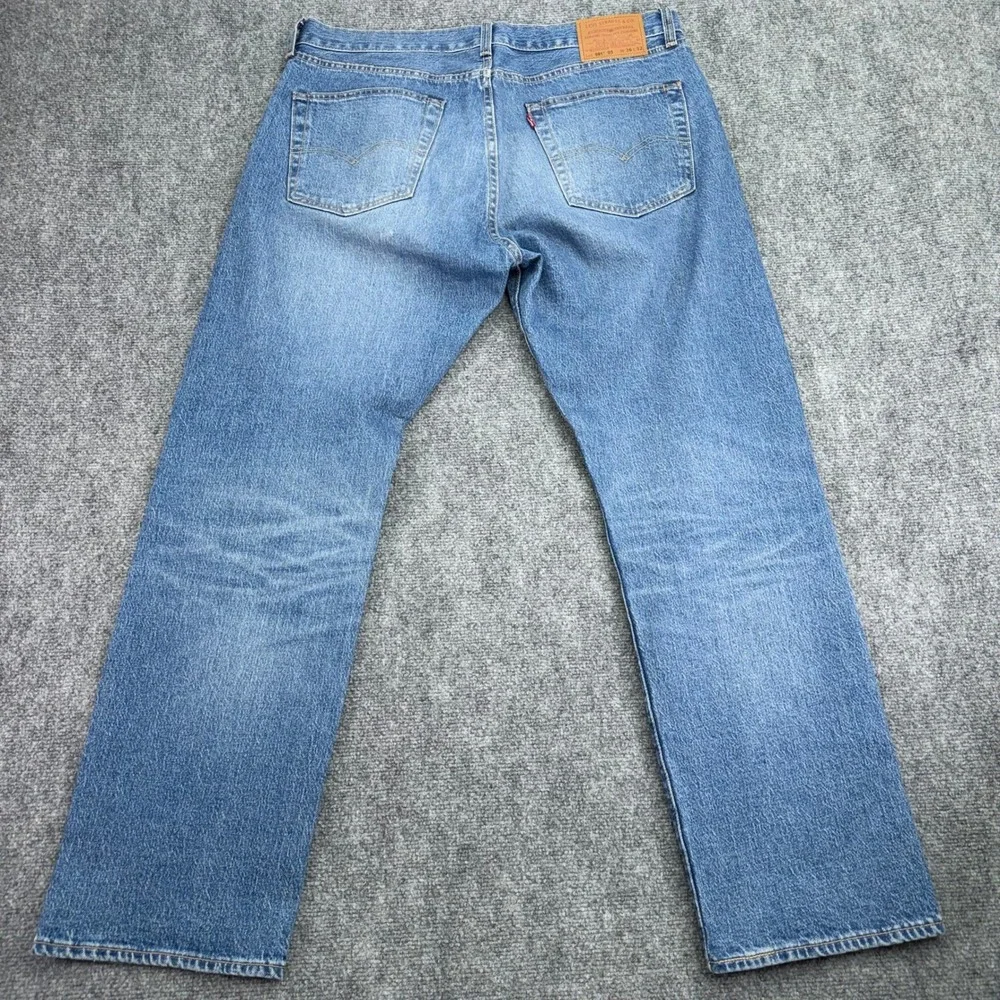 Levis 501 93 Jeans Mens 36x32 (Fit 37x31) Medium Wash Blue Premium Button Fly‎
